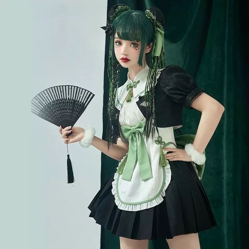ロリィタワンピース 緑 3点セット ロリィタワンピース 緑 3点セット