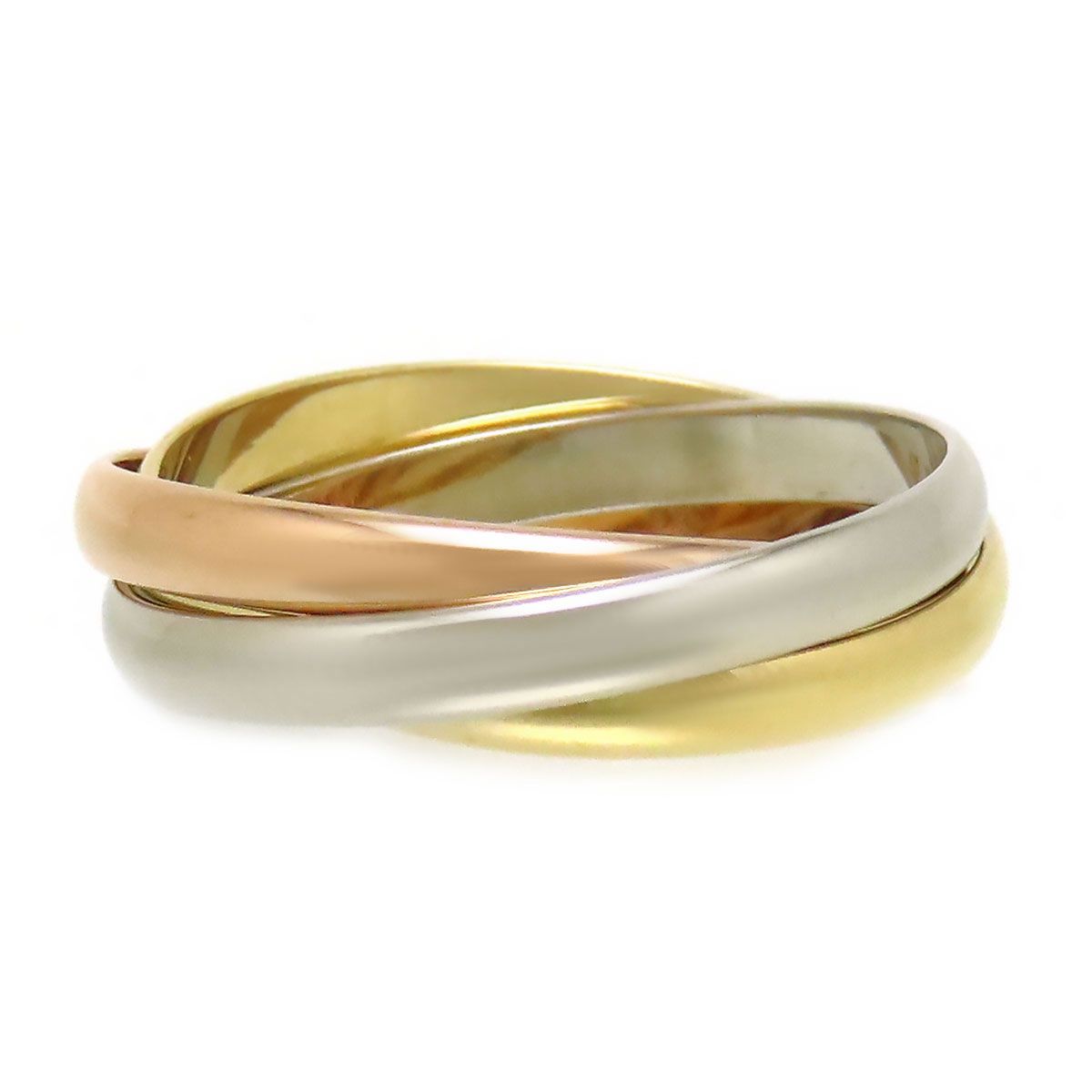 カルティエ トリニティ リング SM 57 750 K18YG K18WG K18PG ユニセックス CARTIER ジュエリー