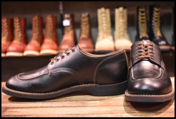【9D 美品 18年】レッドウィング 8070 スポーツ オックスフォード 黒 クローンダイク モックトゥ 短靴 ブーツ redwing HOPESMORE【EI248】