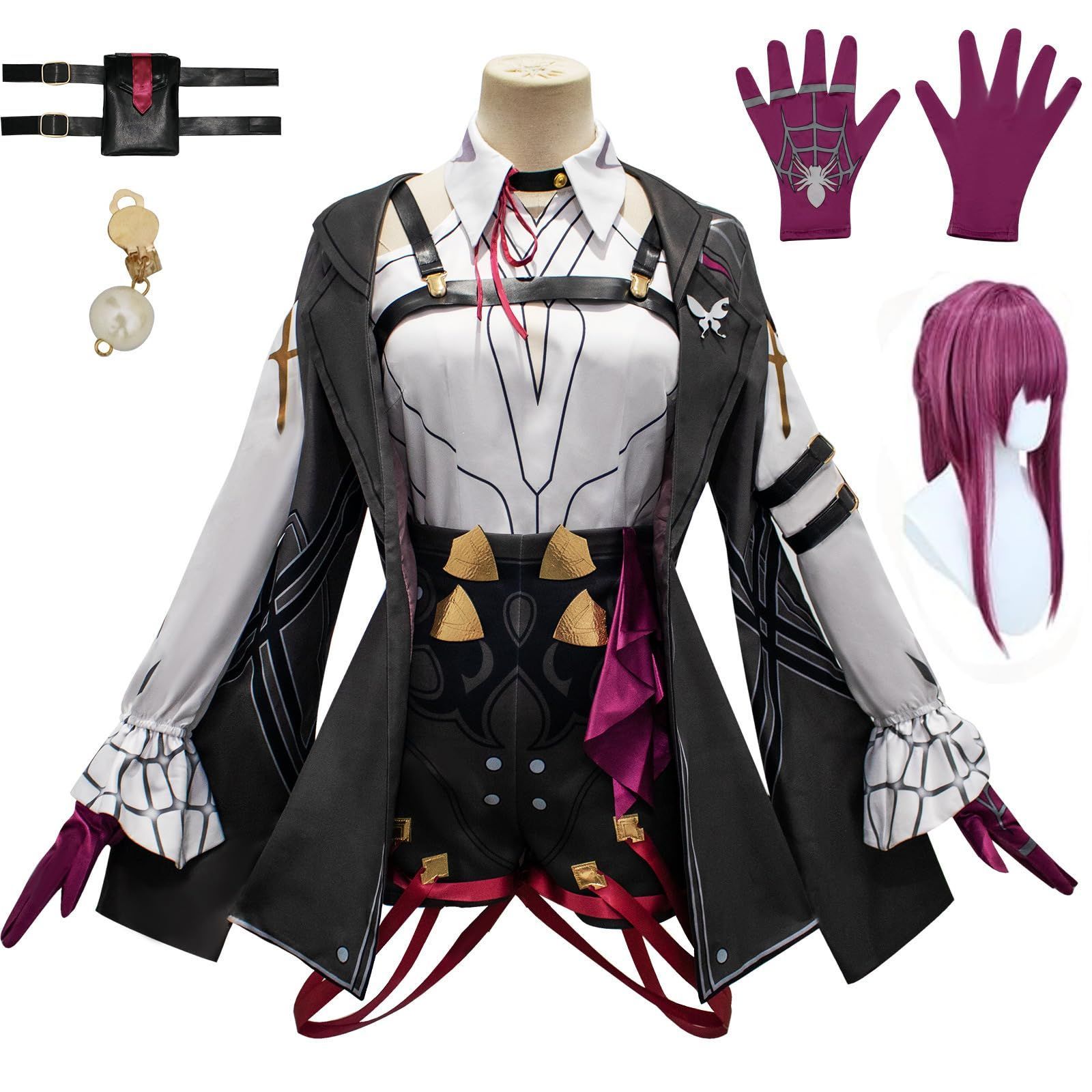 五次元 高品質 崩壊 スターレイル カフカ コスプレ 衣装 大人用 cosplay 文化祭 仮装 ハロウイン コスチューム 学園祭 舞台装 BJ0927ML03