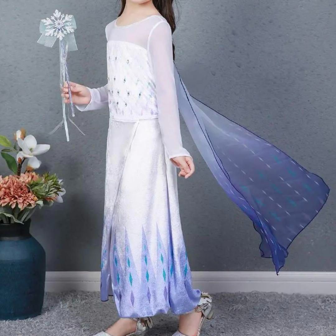 Disney RESORT タグ アナ雪 エルサ ドレス 130cm 刺繍レース エルサ ドレス 130 ディズニー プリンセス アナ雪 コスプレ