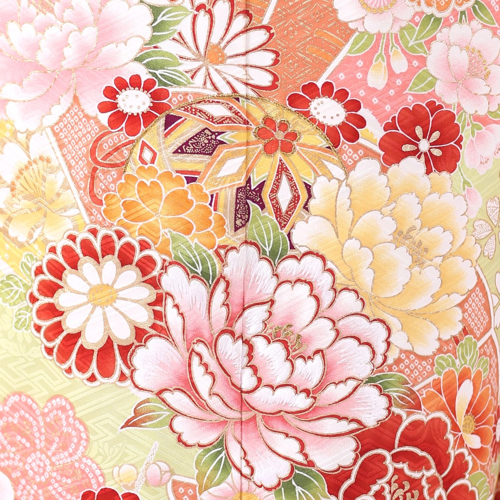 【美品　正絹お振袖　7点フルセット　Mサイズ　ブルーグリーン　】 51aebccad9ba91461f59565f9ddf29