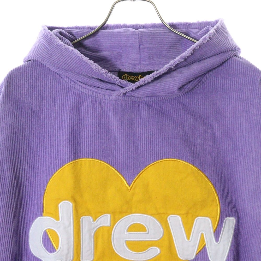 drew house (ドリューハウス) CORDUROY HOODIE ハートロゴ カットオフ  
