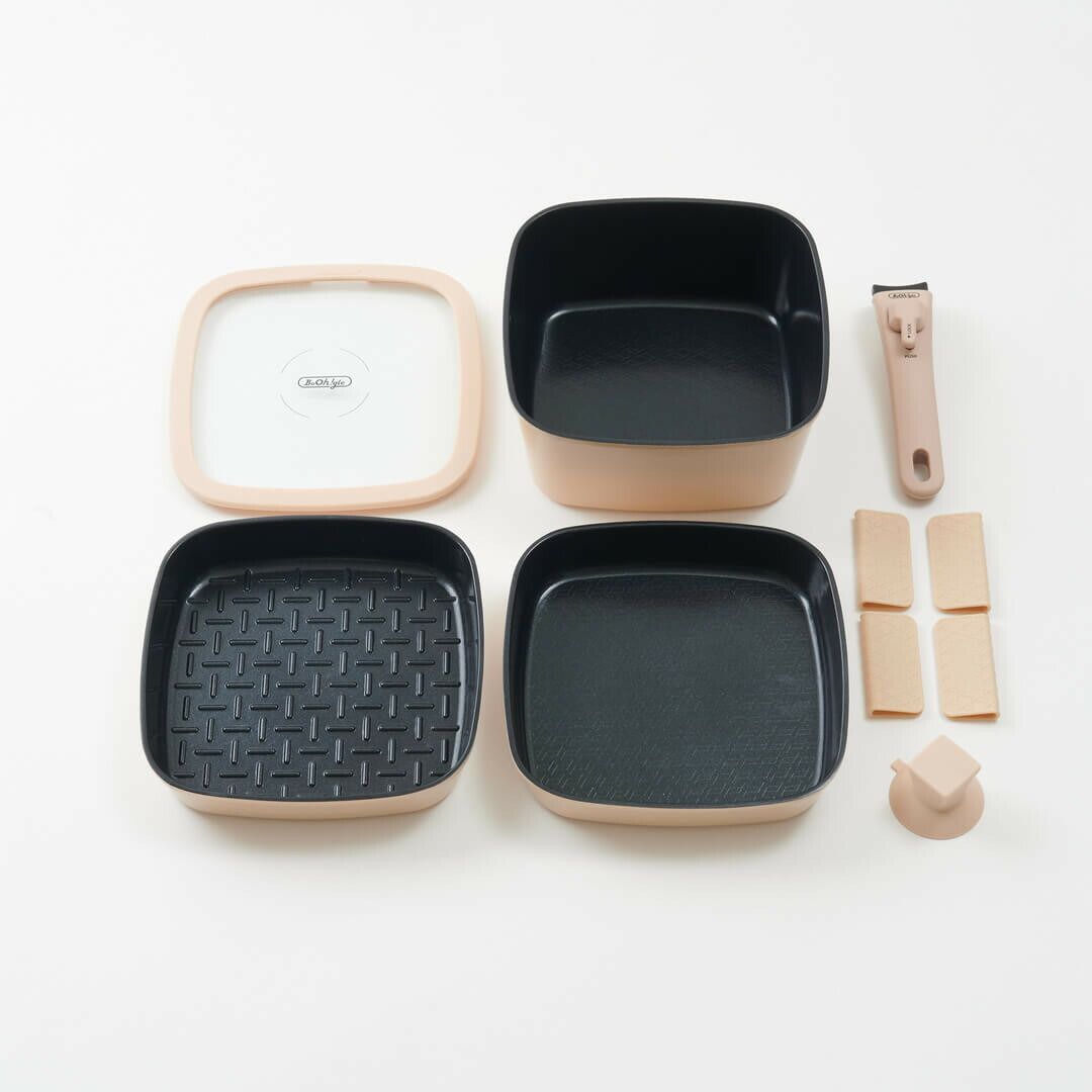 ♥ ボオグル BoOhgle フライパン6点セット 株式会社DISPIS Bo6-BG ボオグル フライパン コンパクト スタッキング おしゃれ 韓国 セット 送料無料