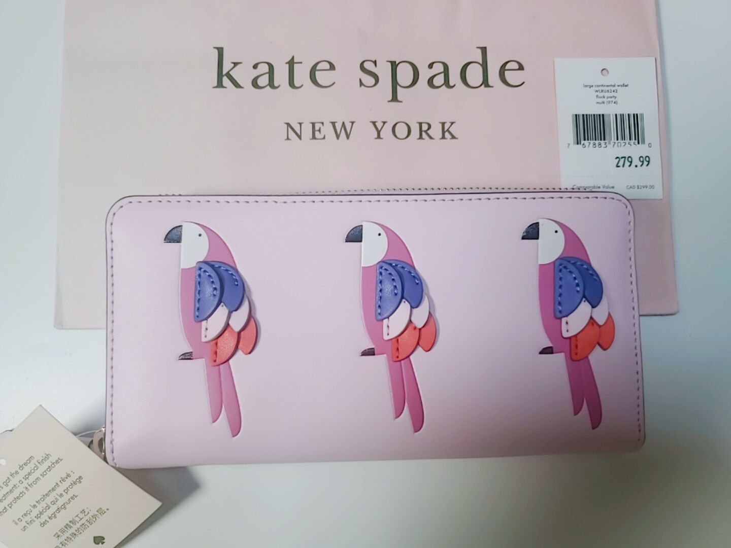 ♠️【大人気】katespade 長財布 オウム ケイトスペード鳥柄♠️ - メルカリ