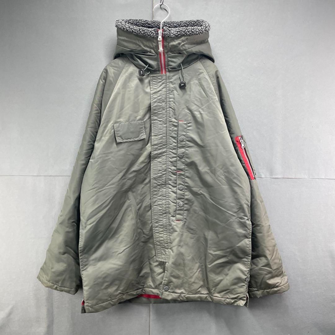 QUIKSILVER N-3B ミリタリージャケットコート M フェードグリーン