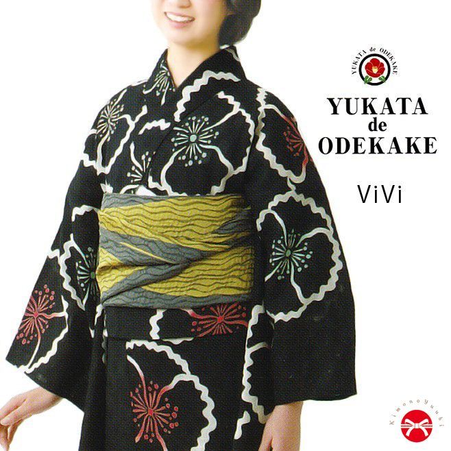 浴衣 レディース  ViViSienne Trad  黒・なでしこNo,129 浴衣 レディース ViViSienne Trad 黒・なでしこNo,129 - メルカリ