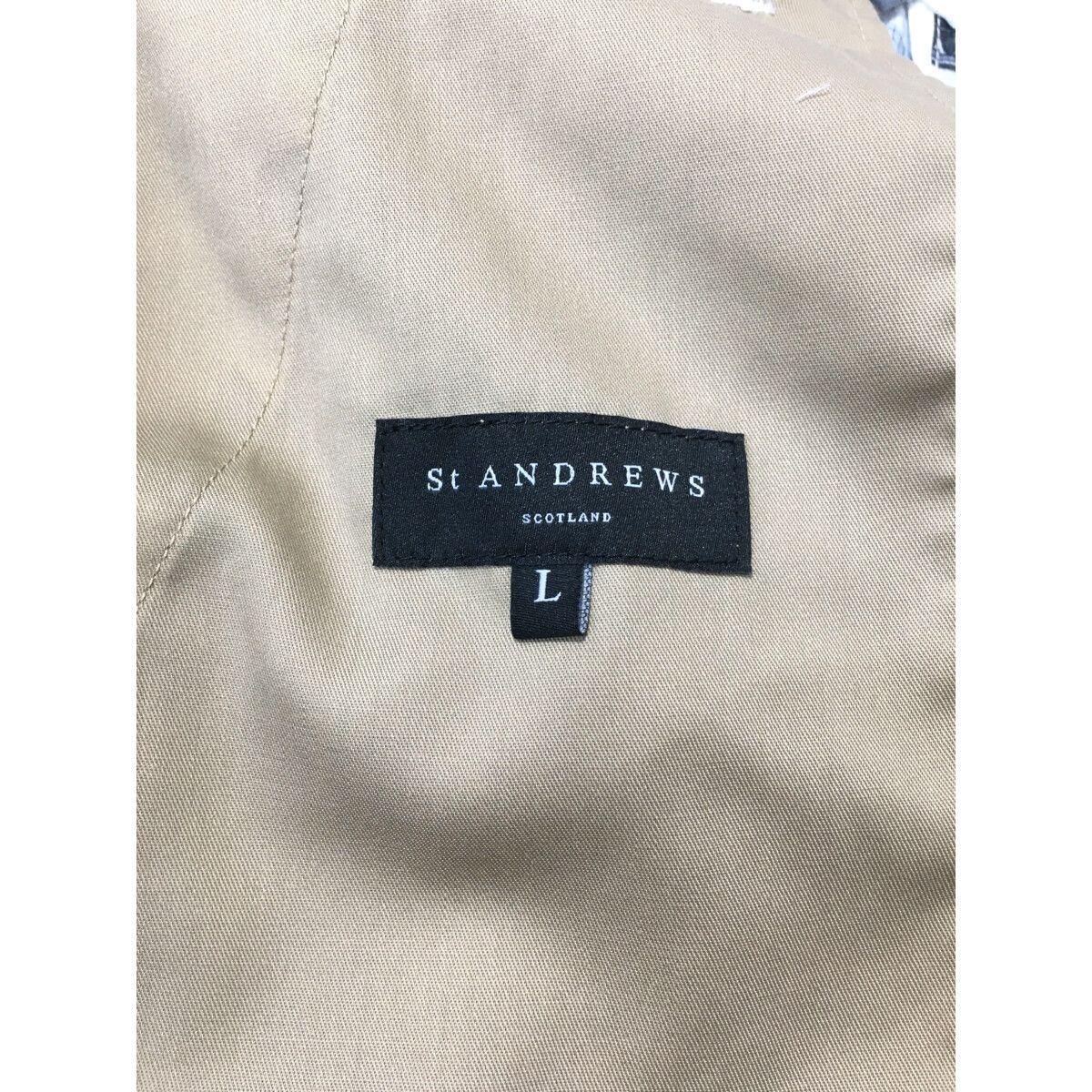 St.Andrews - coco 中古 セントアンドリュース StANDREWS メンズ ハーフパンツ L 白 ホワイト ダイヤ柄 中古 メンズ セントアンドリュース StANDREWS ハーフパンツ L 白