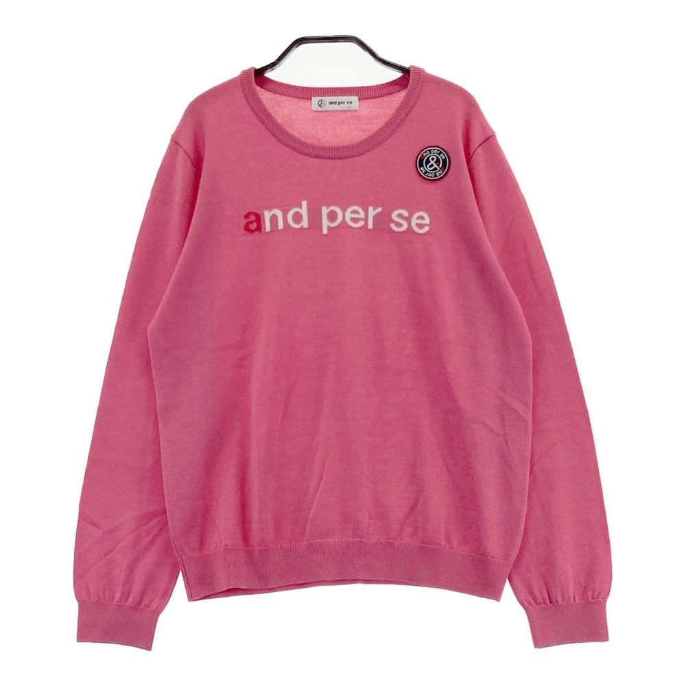 サイズ：L AND PER SE アンパスィ  タートルネック ニットセーター  ピンク系 [240101429281] ゴルフウェア レディース ストスト サイズ：L AND PER SE アンパスィ タートルネック ニット