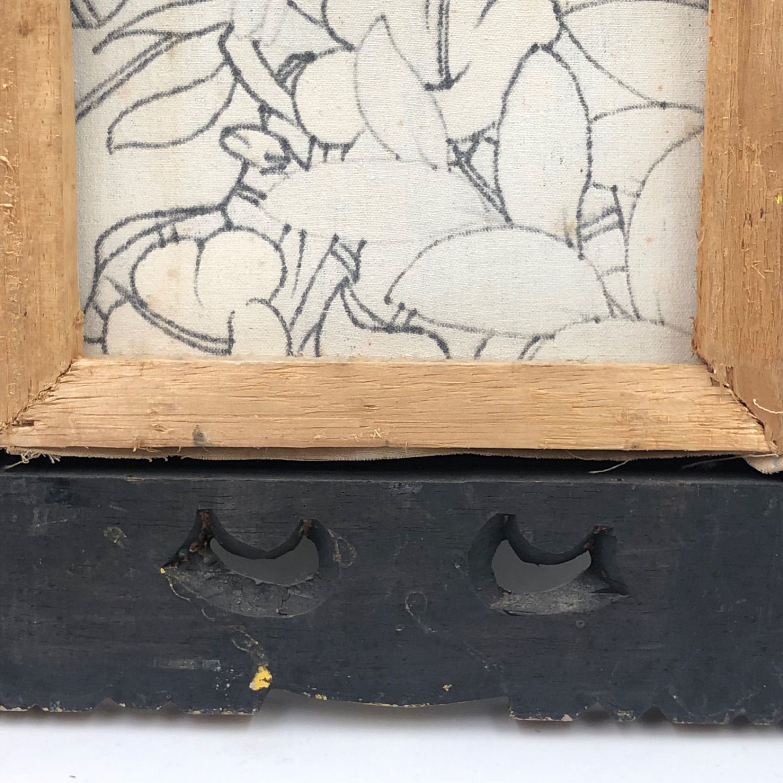 バリ島　絵画A　真贋証明書付き ② バリアート バリ島 アジアン雑貨 額付花鳥画 自然 鳥 花 バリ