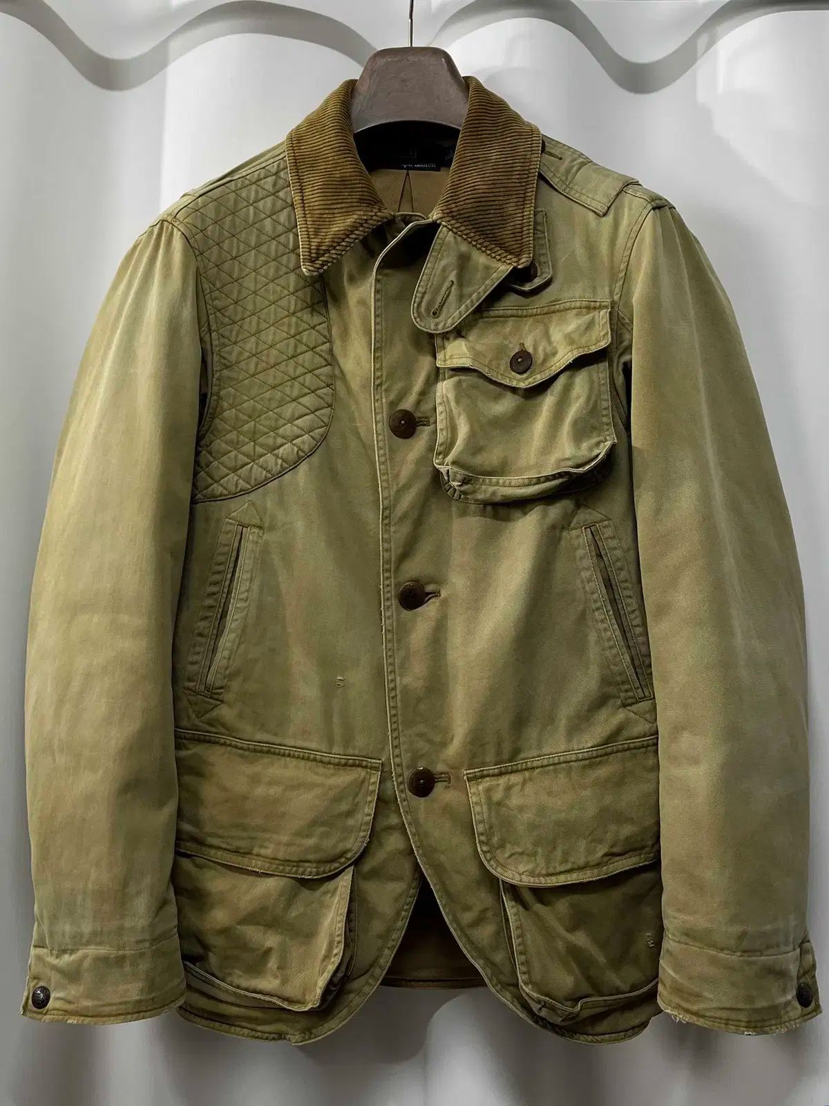 ポロ Ralph Lauren(ラルフローレン) タンベージュ モホーク コーデュロイ ハンティング フィールドジャケット RRL ダブルアールエル