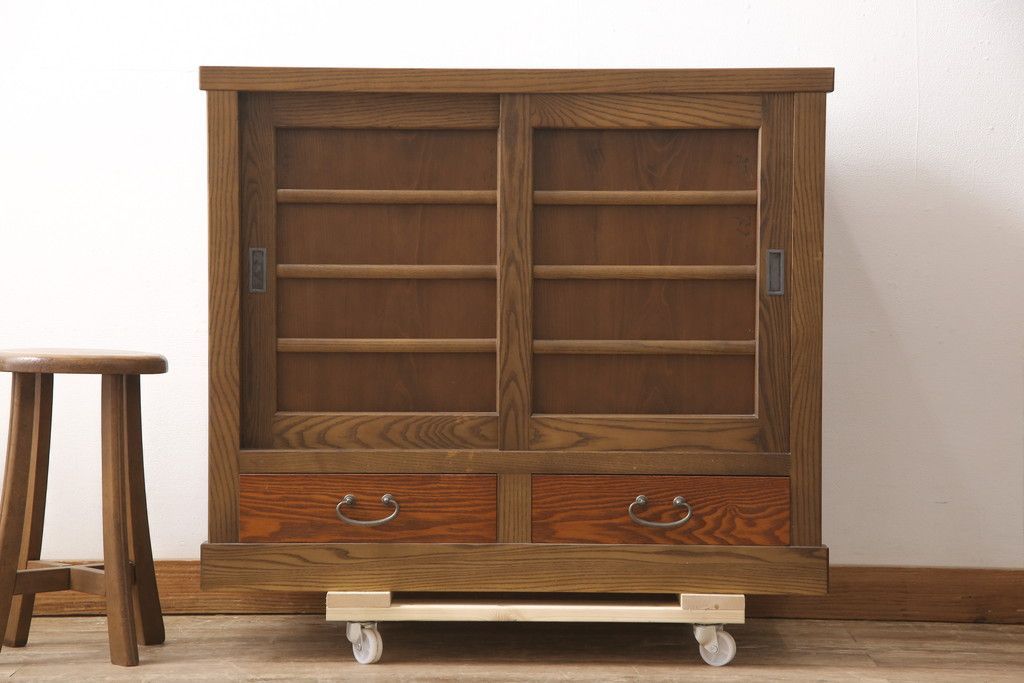 ☆事前問合せ必須☆ 三尺水屋箪笥サイドボード 中古 タモ材