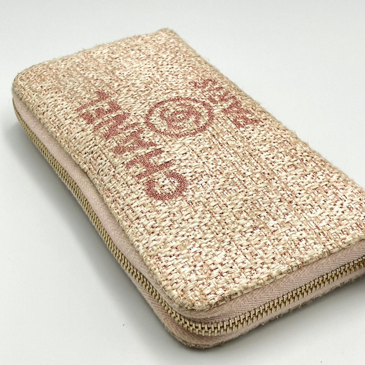 シャネル　長財布　ラウンドジップ　ツイード　チャーム　ノベルティ シャネル 長財布 ラウンドジップ ツイード チャーム ノベルティ