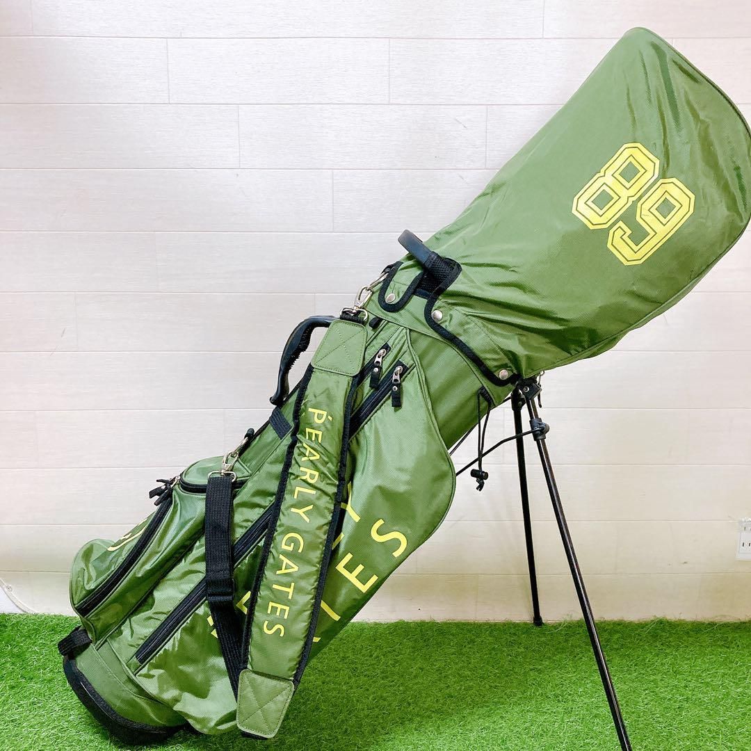 Mパーリーゲイツ　キャディバッグ　スタンド式　軽量　グリーン Mパーリーゲイツ キャディバッグ スタンド式 軽量 グリーン - メルカリ