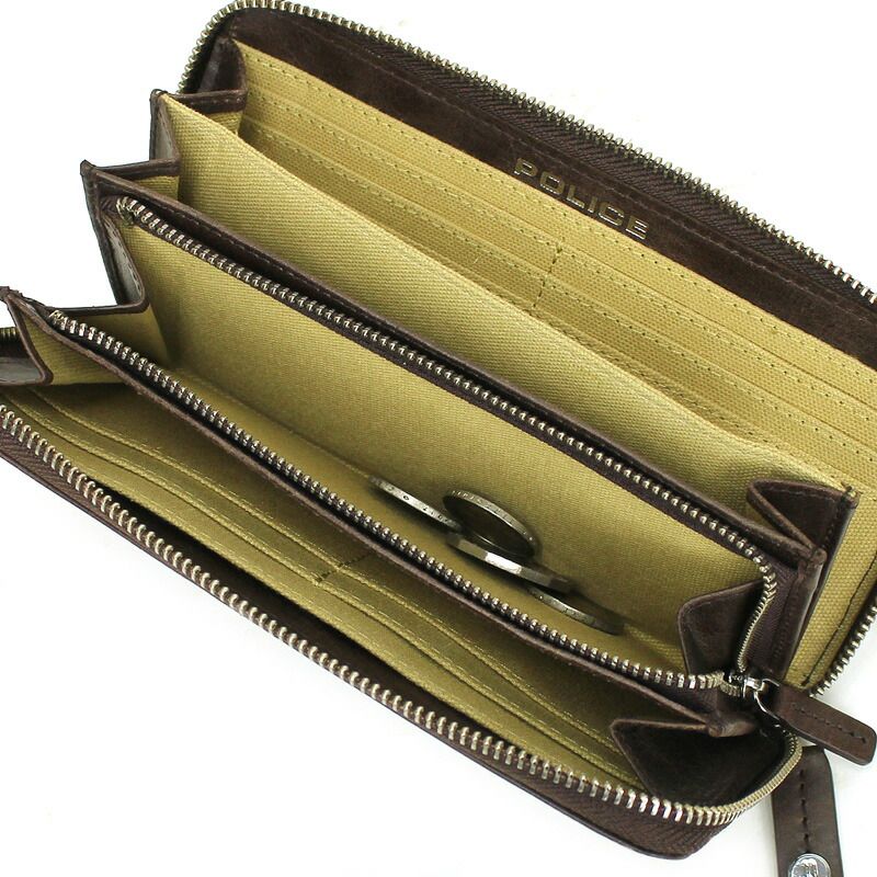 新品 POLICE ポリス EDGE エッジ 長財布 ラウンドファスナー長財布