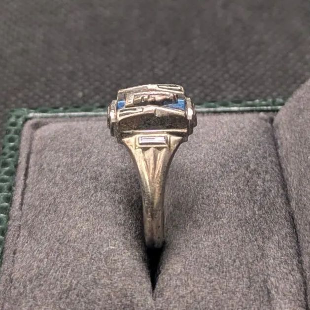 70s 1977年 BALE ベイル STERLING クラスリング カレッジ JOSTENS 1977年 カレッジリング スターリングシルバー925 10号