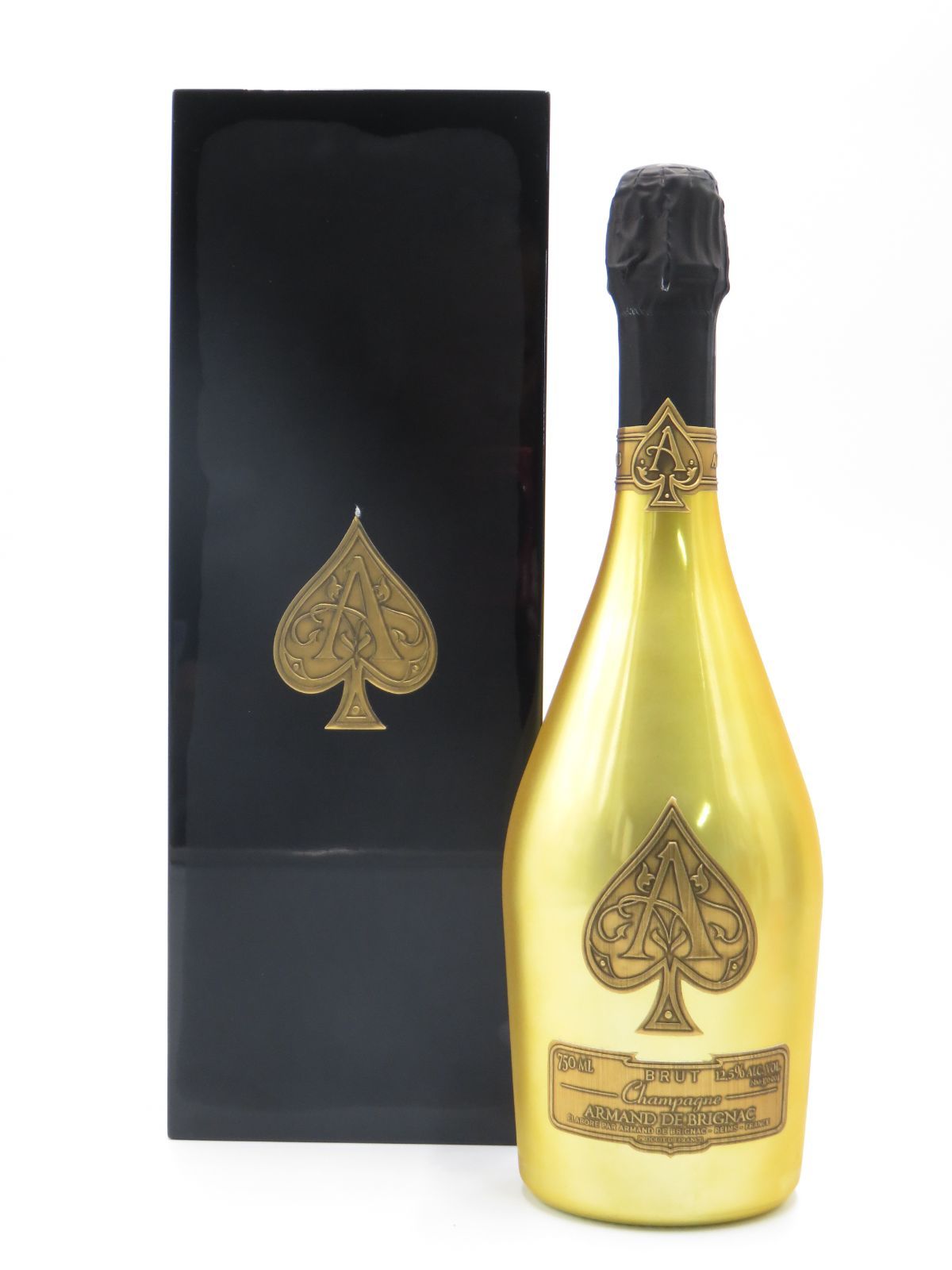Luxury Champagne アルマンドブリニャック ブリュット ゴールド ベルベットバッグ付