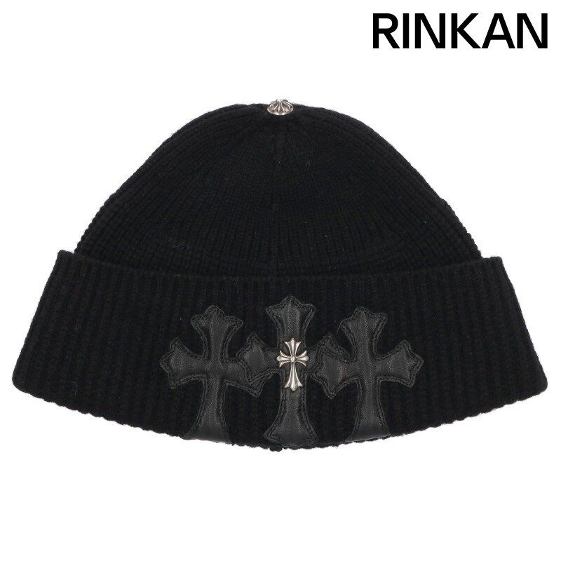 クロムハーツ BEANIE BAIT - TACKLE タイニーCH装飾セメタリークロスパッチカシミアビーニー メンズ