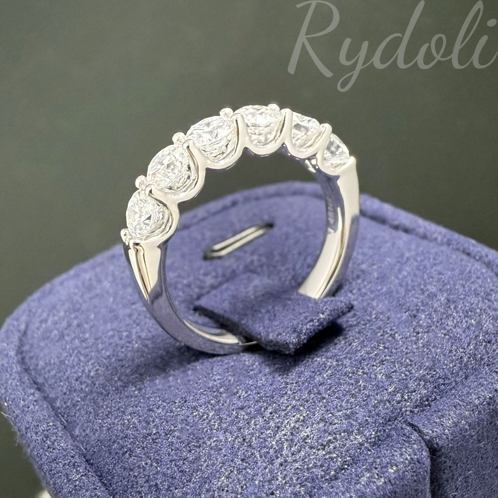 Pt900 ハーフエタニティ ラボグロウン ダイヤ リング 即納発送 PT950 1.481ct ハーフエタニティリング ラボグロウン