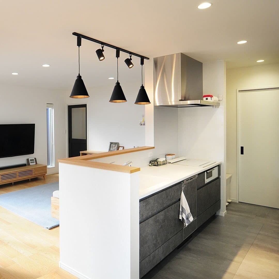 在庫 電気 LED キッチン E26 ダクトレールライト ライト 吊り下げ 天井照明 照明器具 インテリア用 おしゃれ ペンダントランプ 北欧 インテリア照明 コード収納カップ付き 長さ調節可 裏面はゴールド色 レトロペンダントライト 3個パック KI