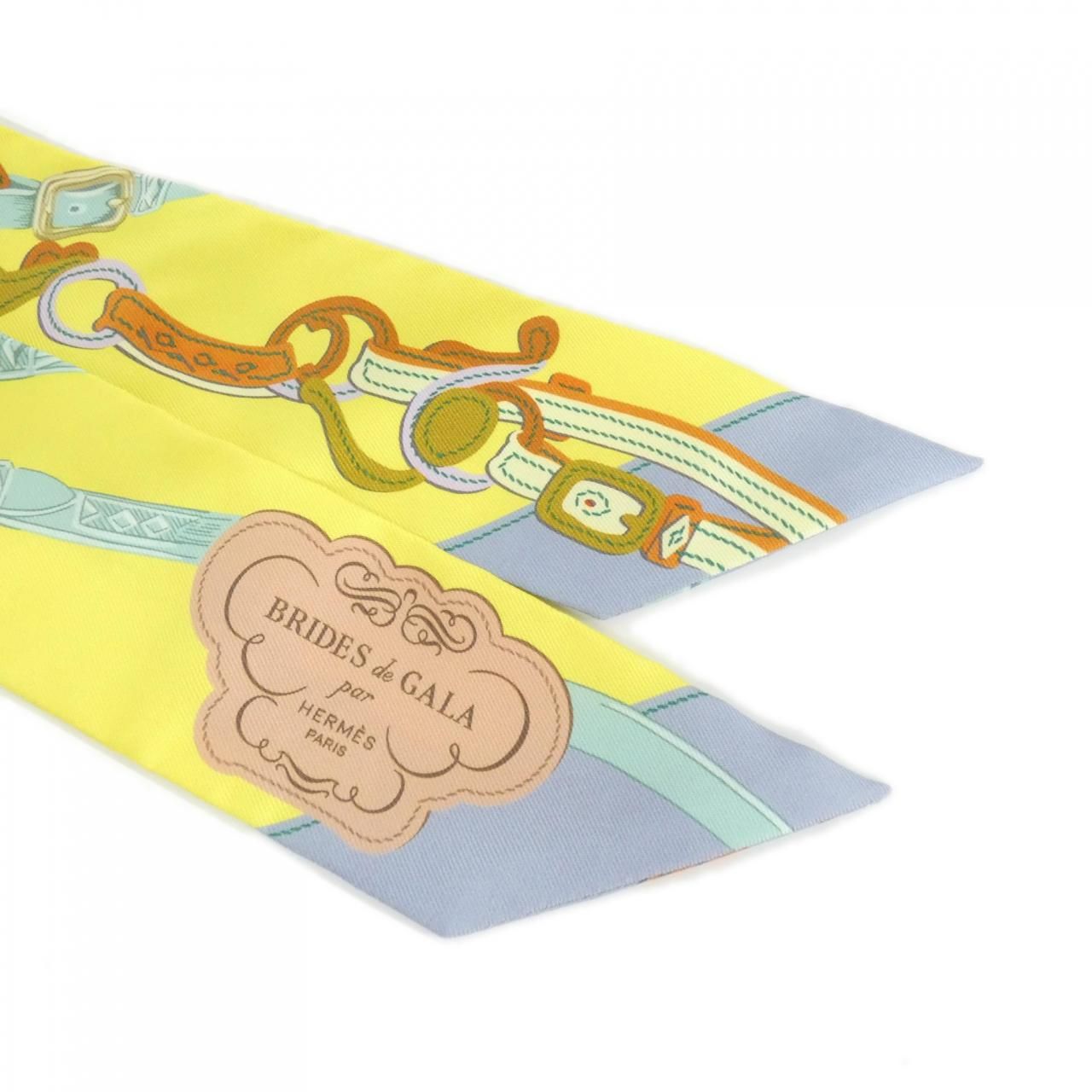 【ホットアイテム】 ♥品 エルメス BRIDES DE GALA APPLIQUE ツイリー 063940S スカーフ 勘違いのない