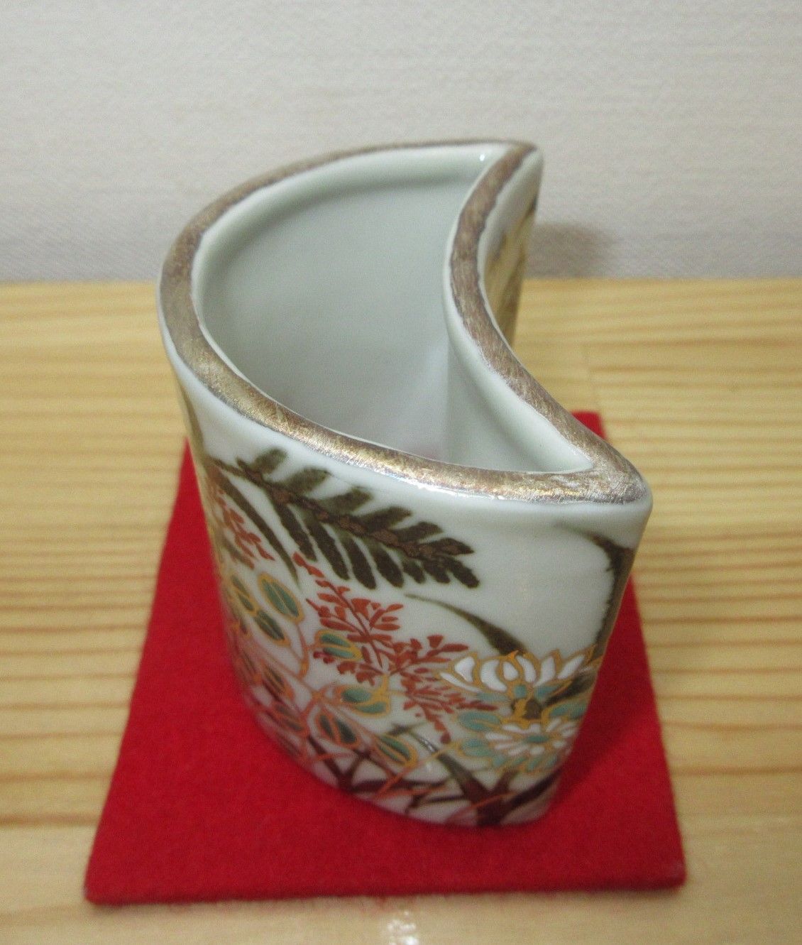 逢絢亭 茶道具 蓋置 京焼 色絵 秋月蓋置 平安昭阿弥 共箱入り