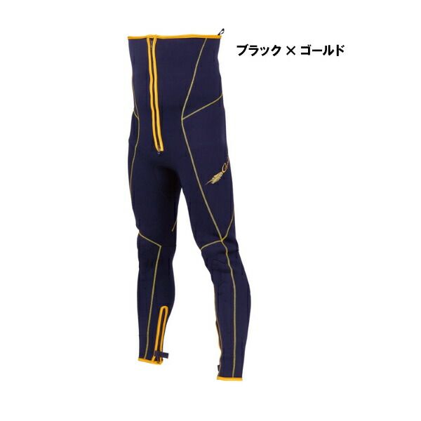≪ 22年 新商品 ≫ がまかつ 鮎タイツ 2 mm厚 GM-5820 ブラック×ゴールド Lサイズ
