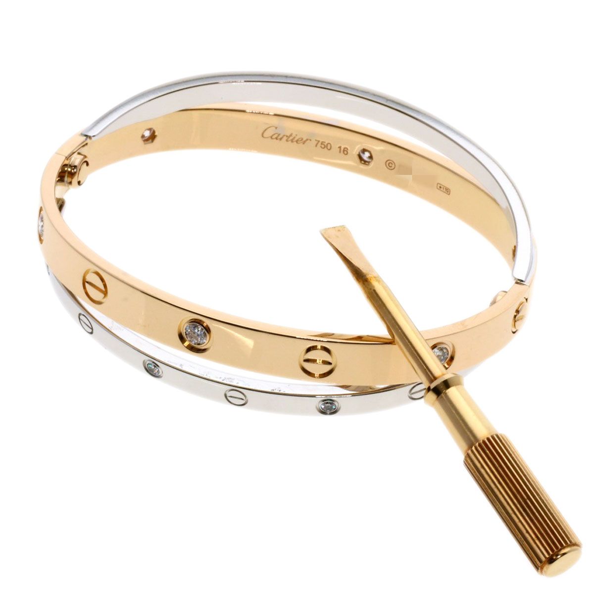 CARTIER カルティエ ラブブレス ダイヤモンド #16 ドライバー付き