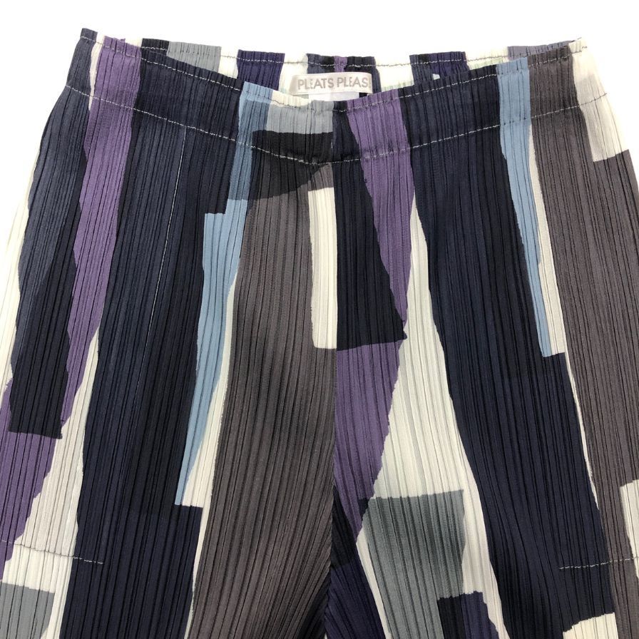 プリーツプリーズ モノグラムプリーツストレートパンツ 30周年記念 AFB10