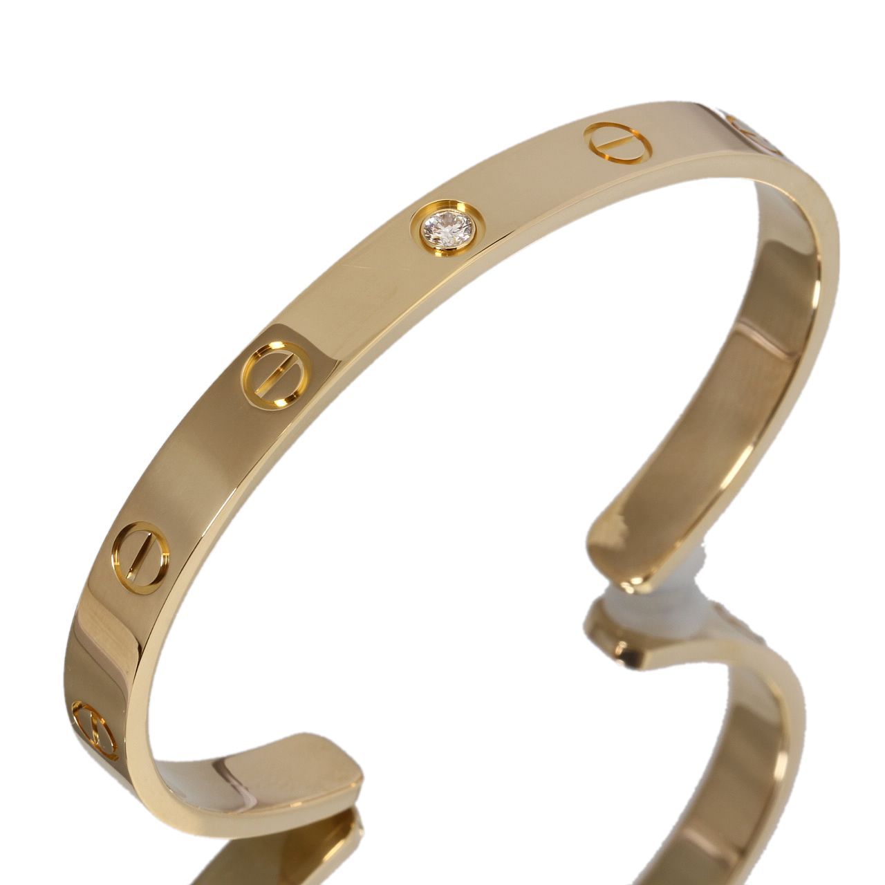Cartier バングル また値下げしました‼️ ラブブレスレット オープン クラシックモデル 1Pダイヤ バングル