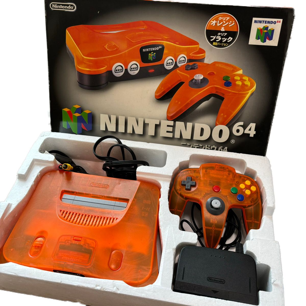 送料無料】Nintendo64/ニンテンドー64/クリアオレンジ/クリアブラック/限定品/本体/動作未確認 - メルカリ