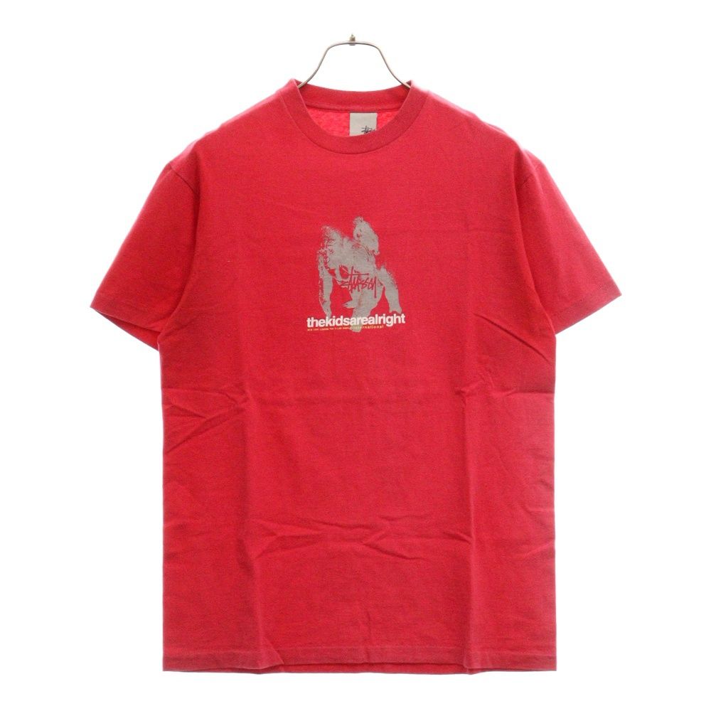 STUSSY (ステューシー) 00s ゴリラプリント 半袖 Tシャツ レッド