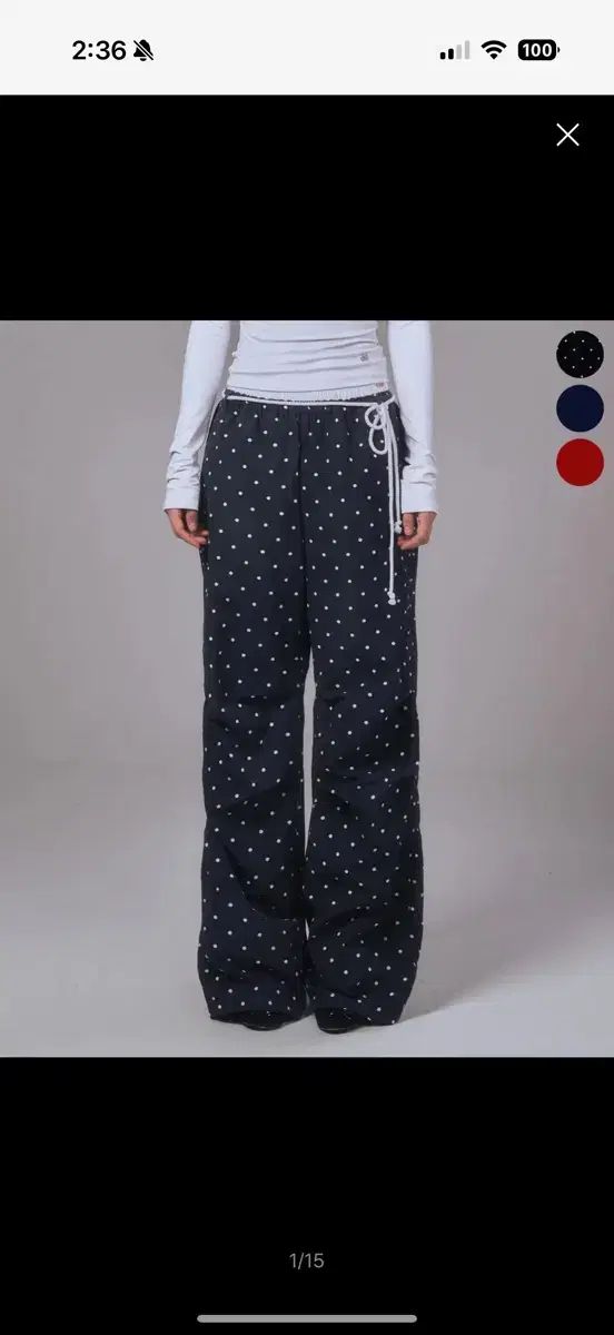YOUHEE COTTON LAYERED BANDING WIDE PANTS