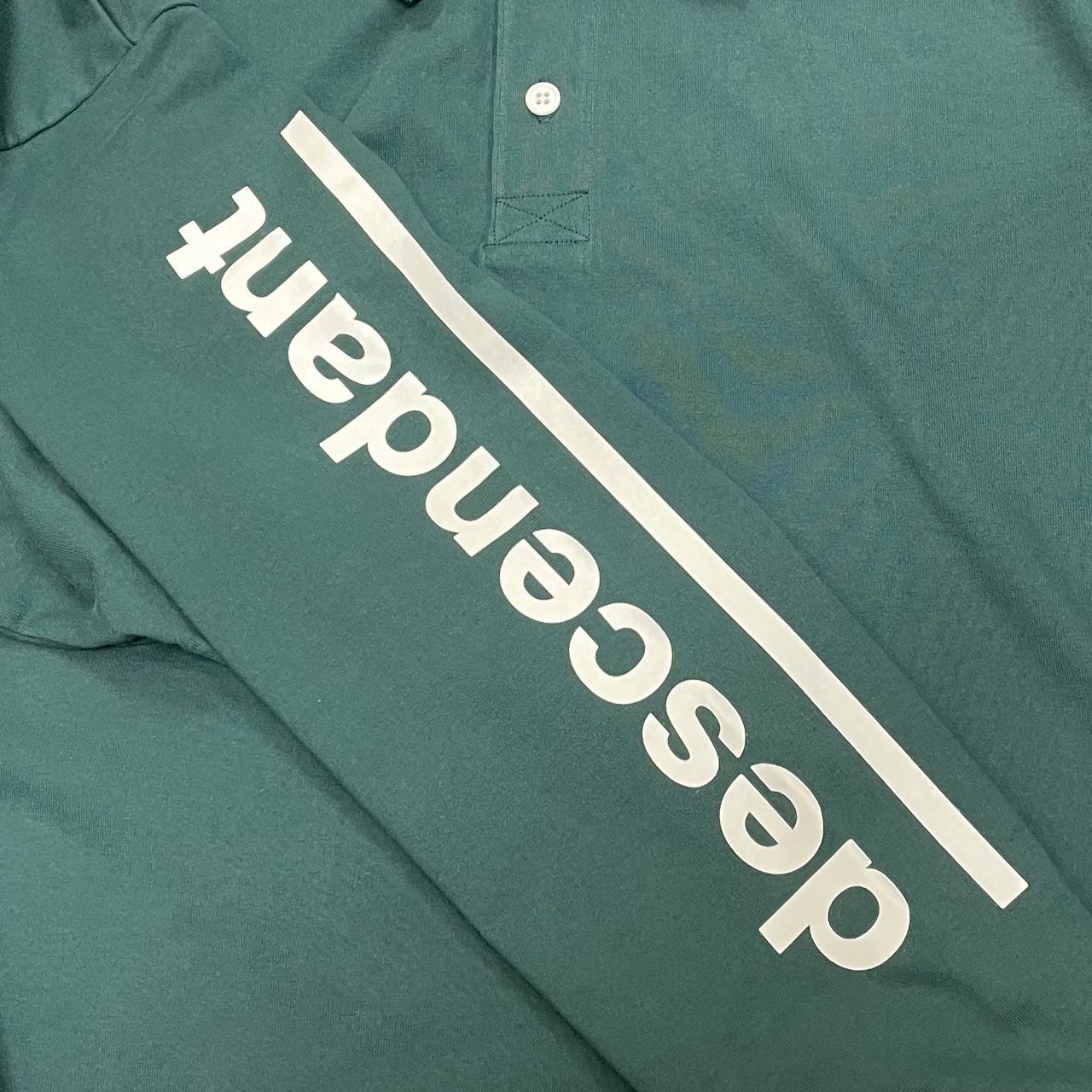 定価24200円 新品 DESCENDANT 23SS HORIZONTAL POLO LS - GREEN