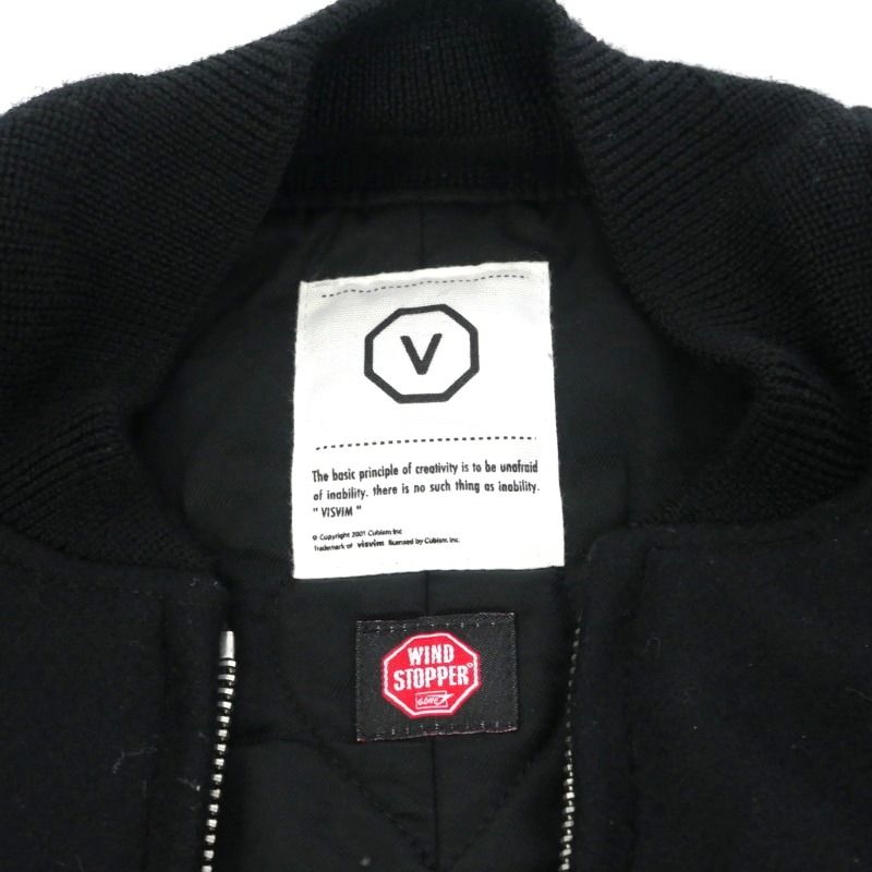 ビズビム VISVIM windstopper スタジャン ジャケット ブルゾン 中綿 