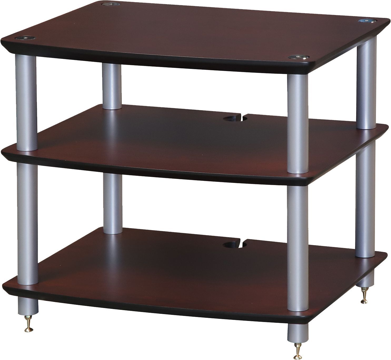 送料無料 Hi03DS 幅605mm奥行472mm 棚板ダークチェリー支柱シルバーHi03シリーズ オーディオラック Sound Magic サウンドマジック