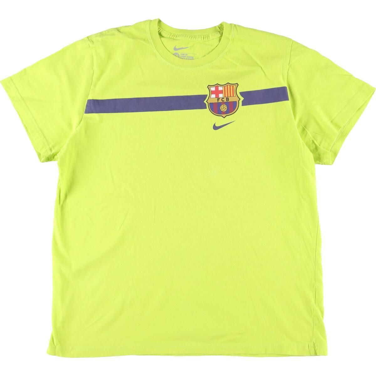 古着 ナイキ NIKE FCバルセロナ スポーツプリントTシャツ メンズL