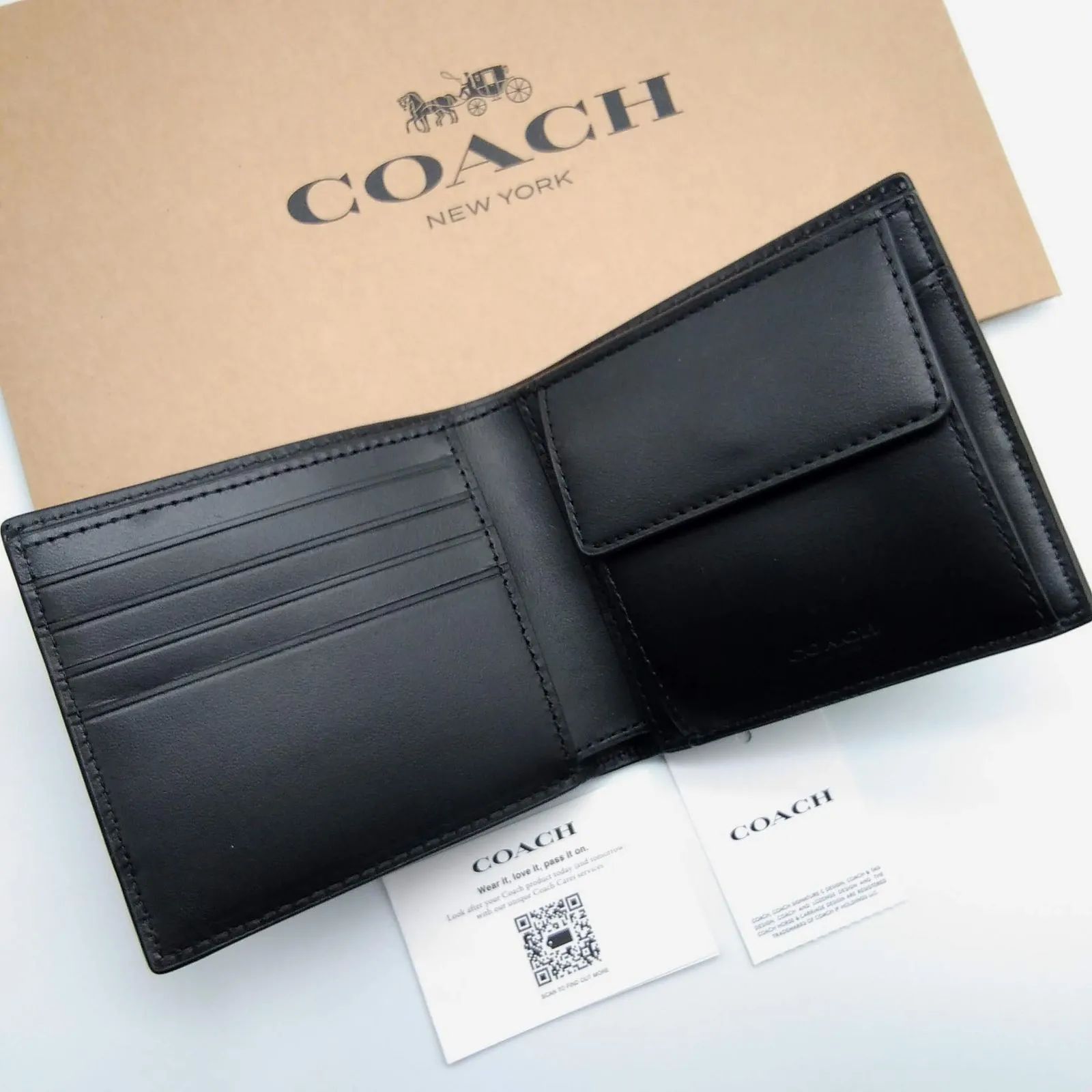 新品 COACH 財布 折り財布 コインウォレット エンボスシグネチャー 