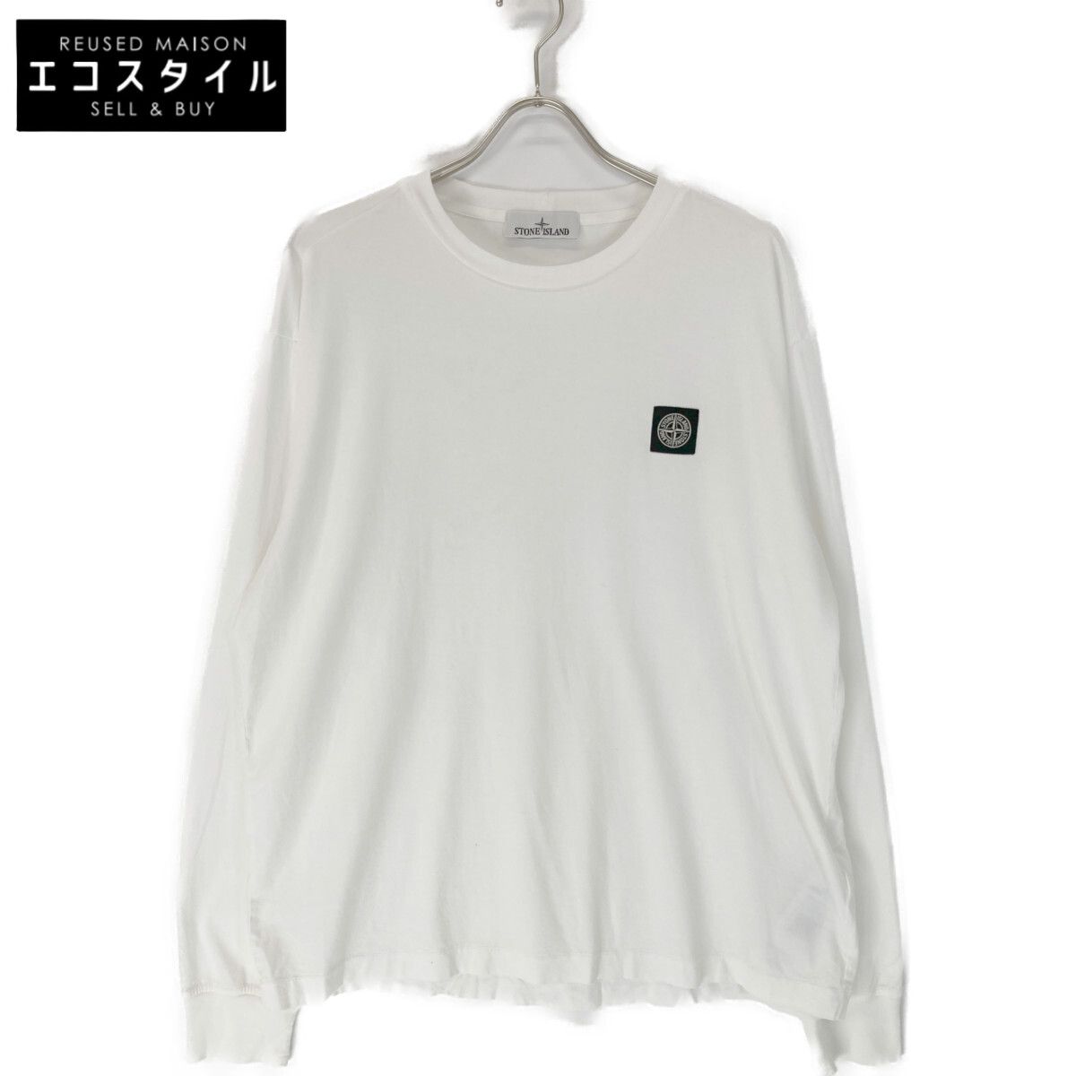 STONE ISLAND ストーンアイランド 801522713 ホワイト ロングスリーブTシャツ XL
