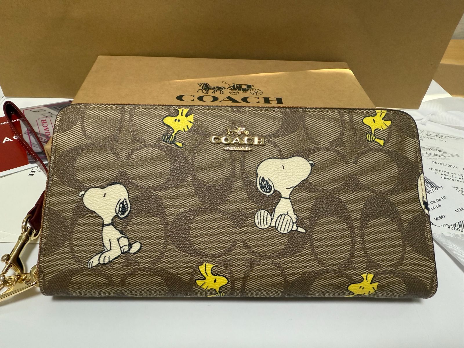 コーチ スヌーピー コラボ 新作 コーチ 新作 長財布 わかり易い ファクトリー COACH X PEANUTS ロング ジップ アラウンド