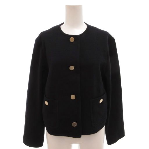 ポールスチュアート PAUL STUART ダブルカノコジャージ ジャケット ウール 6 紺 ネイビー ノー K1E42-431-28 FF