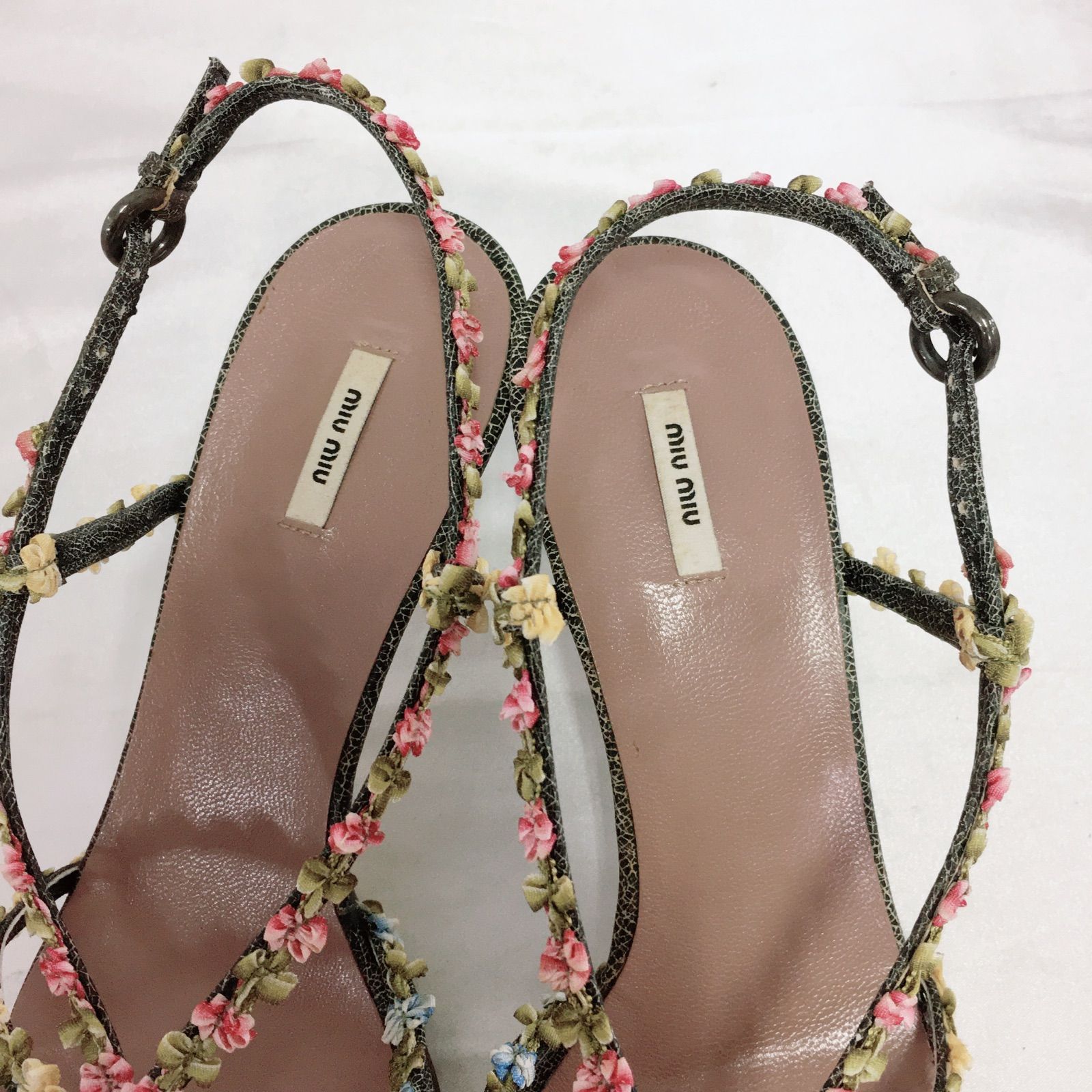 miumiu ミュール サイズ36 ピンク フラワー