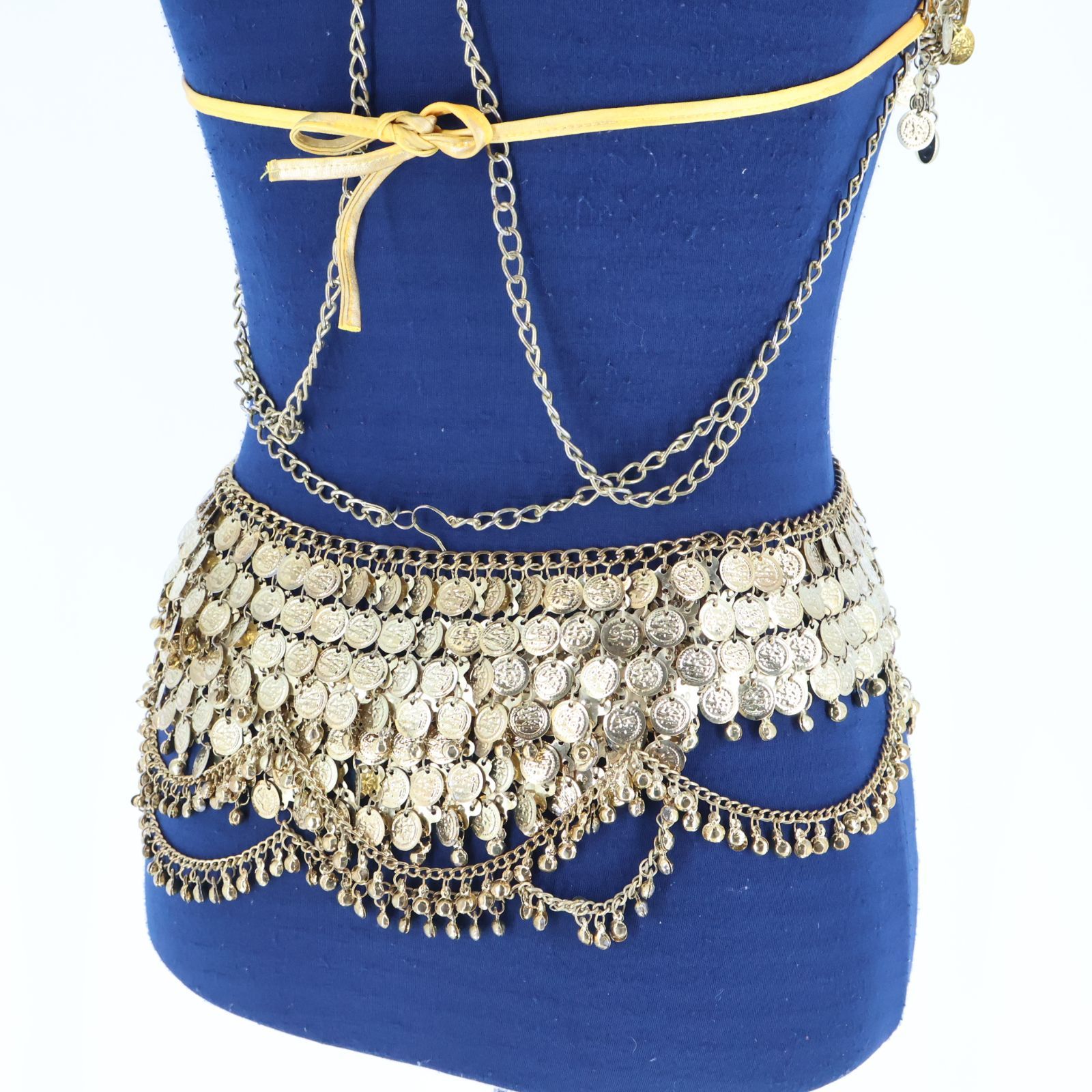 ベリーダンス用 オリエンタル衣装】ゴールドコイン 豪華 金 チェーン トップス ベルト 2点セット 重量感 煌びやか 装飾 ベリーダンス 衣装 セット  ダンス トップス ベルト 派手 カラフル 舞台用 女性用 パフォーマンス用 ダンス衣装 エキゾチック - メルカリ