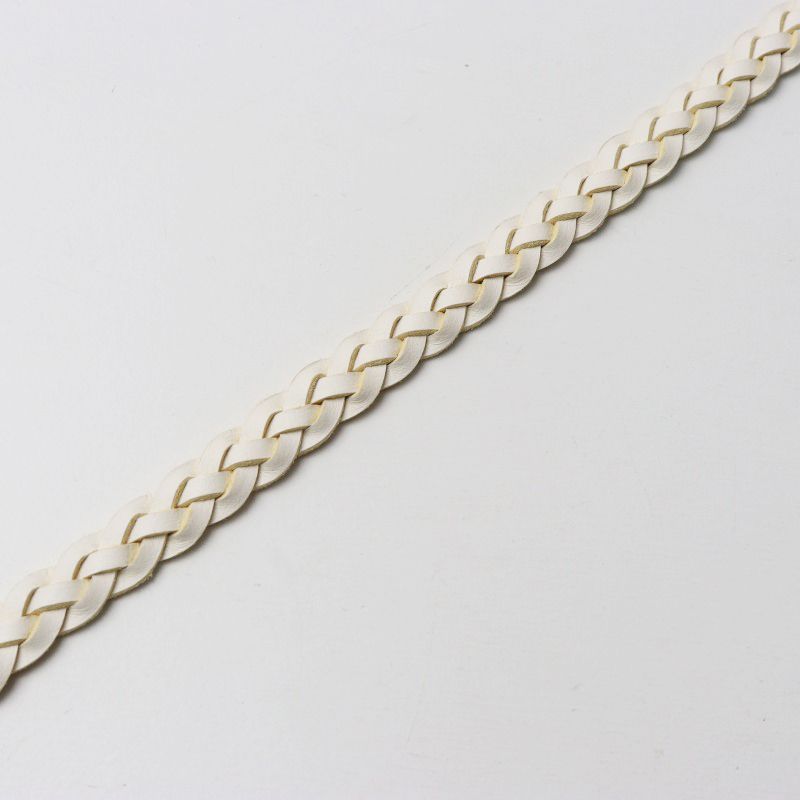 アングロ ANGLO メッシュレザーベルト 85cm/ホワイト 革小物