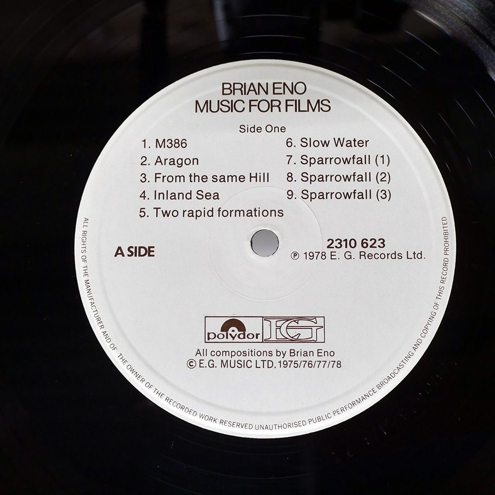 UK盤 BRIAN ENO/MUSIC FOR FILMS/POLYDOR 2310623 LP - メルカリ