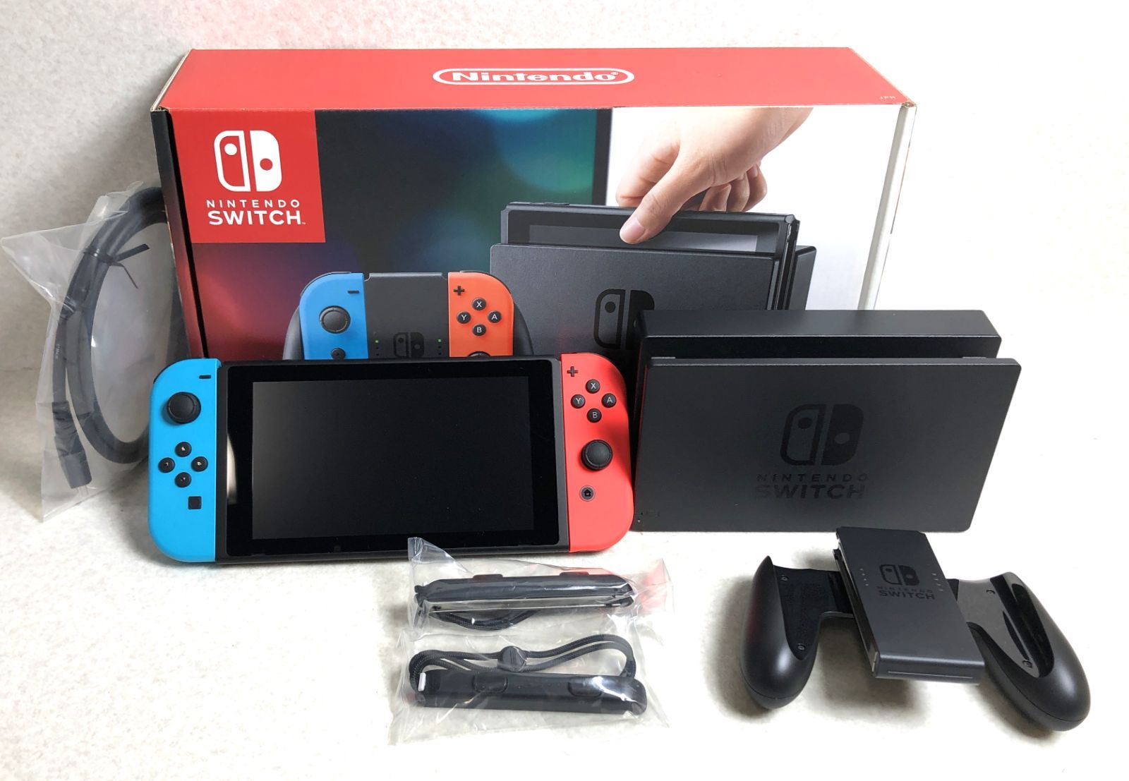 DH1057】Nintendo Switch 任天堂 スイッチ 本体 ネオンブルー ネオン