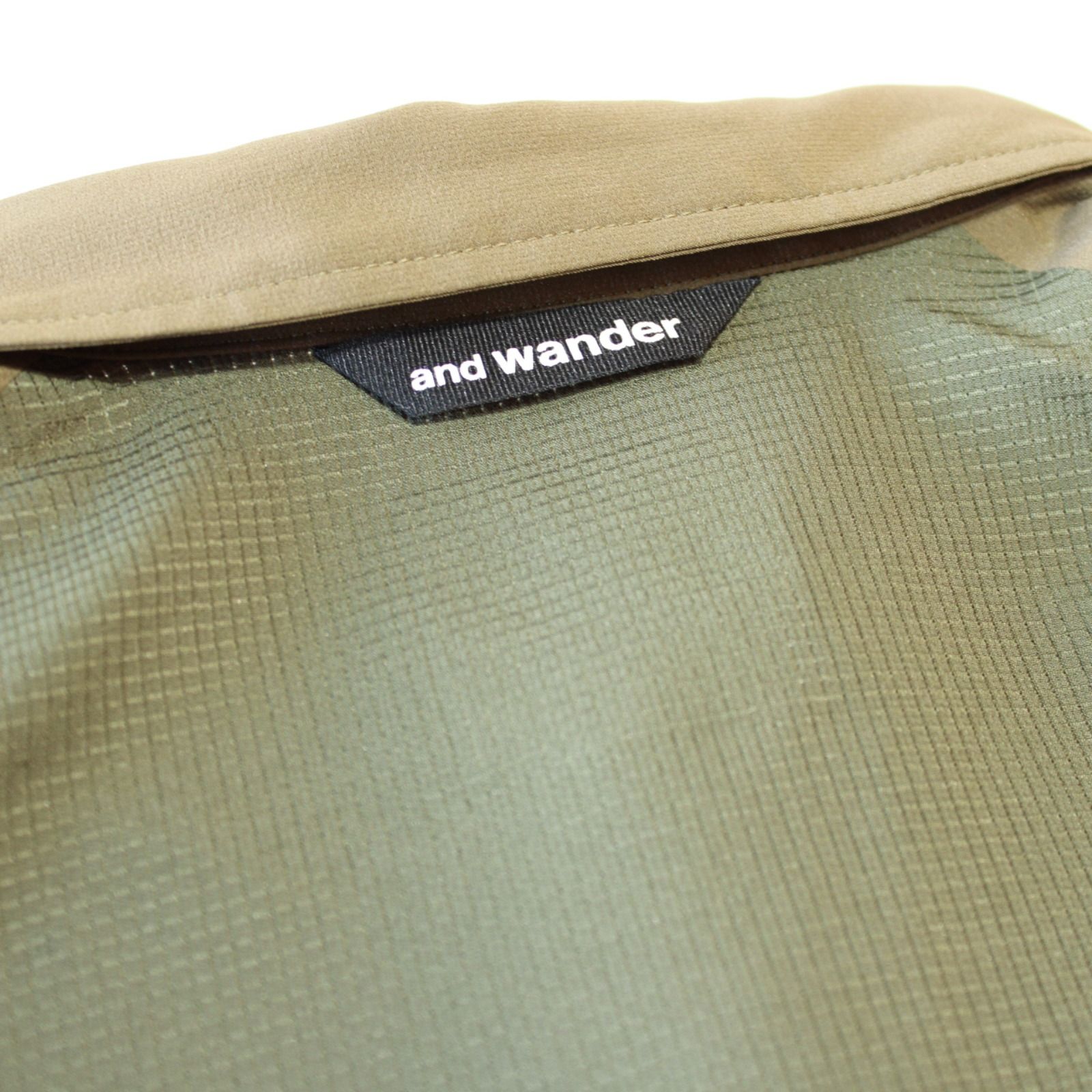 アンドワンダー テックショートスリーブシャツ 574 2153050 and wander 登山リュック シャツ ポロシャツ 