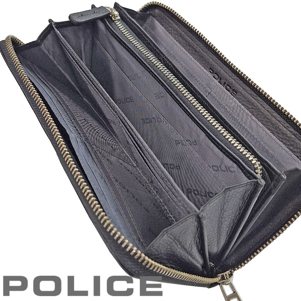 新品】ポリス 財布 長財布 ラウンドファスナー ラウンドZIP レザー