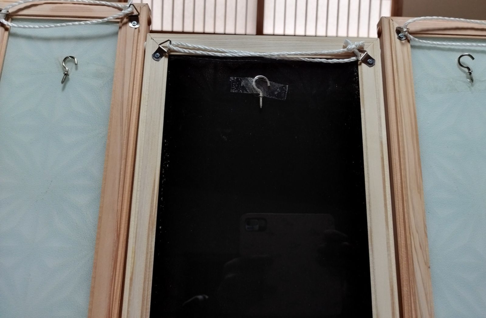 5 麻の葉組子 カラーアクリル板入り3枚一組 木製額縁 | IHOME.LK