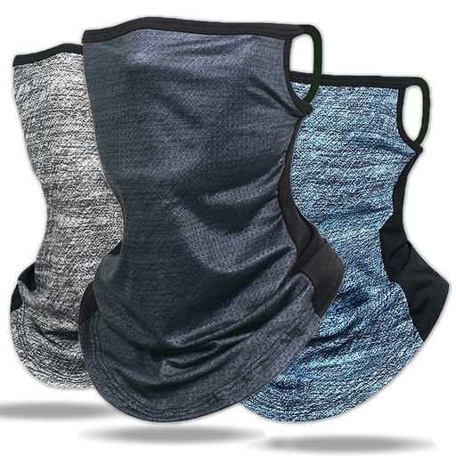 【新作入荷，正規品】 [JEWYOCO]良居産業3枚入ネックガード男女兼用ランニング釣り日除け洗える繰り返し使えるフェイスカバー98%UVカット防風ネックカバー耳かけ日焼け防止夏用吸汗速乾伸縮・通気性呼吸しやすい マスク